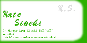 mate sipeki business card